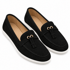 Slip-on High-end Loafers Gommino Women — Black — studio
